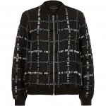 Black embellished bomber jacket, at River Island with collect from store