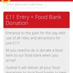 Gullivers theme park 6th / 7th may entry with food bank donation