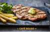 Steak, Frites + Glass of Wine for 4 People £22 (£5.50p/p) with code