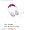  Disney Violetta headphones £3.99 at home bargains