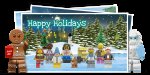Create your own LEGO Christmas postcard with mini figure versions of your family (virtual)
