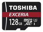 Toshiba Memory Exceria M302 128GB Class 10 MicroSDXC 90 Mbps 4K with SD Adapter