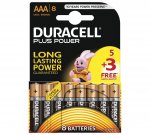Duracell Plus Power Alkaline AAA/AA Batteries -Pack of 5+3