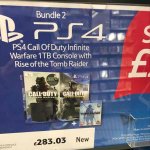 PS4 1TB with COD & Tomb Raider