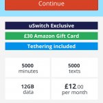 Talk mobile sim only 5000 mins and texts 12GB DATA - £30 amazon voucher! 12 month contract @ £12pm = £144.00