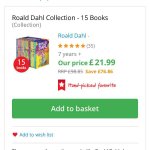 Roald Dahl Collection - 15 Books £16.49 deliverd (with code) The bookpeople