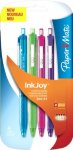 Paper Mate Inkjoy 300 RT Retractable Ball Pen Medium Tip 1.0mm - Assorted Fun Colours (Pack of 4)