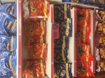 2 multipacks (bacon frazzles, salt & vinegar chipsticks, cheetoes cheese & hot & spicy)