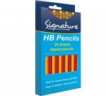 24 HB Eraser Tipped Pencils