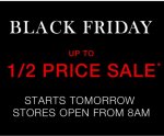 Matalan black Friday sale - 1/2 Price items - Starts 8am 19/11