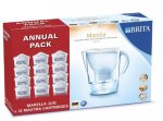 BRITA Marella Cool Water Filter Jug with 12 Cartridges - White, Annual Pack