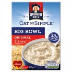 Quaker Oats So Simple Big Bowl Original / Golden Syrup Sachets for £1.00 instead of £2.79 @ Co-op