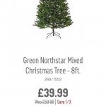 8ft Christmas Tree Was &pound;59.99, Extra 25% off with HOME25 + 1.1% Quidco Cashback