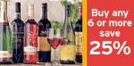 Sainsburys when you buy 6 bottles or more of wine