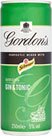 10 Pack 250ML Pre Mixed Gordons Gin and Tonic or Captain Morgans Rum and Coke