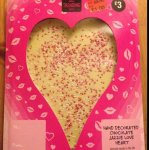 large white chocolate heart in a box £1.00 Primark Chester