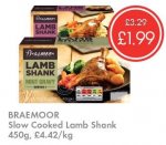 Lamb Shank - LIDL (Braemoor) - Mint Gravy or Red Wine & Rosemary Gravy 450g - SLOW Cooked