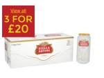 Stella Artois Lager And Budweiser Lager 10x440 cans x3 one pack £8.00