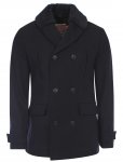 ALL Size* Men's wool rich navy blue pea coat Free email protected]/* */ Laundry