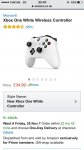 Xbox one bluetooth wireless controller (white or blue) 34.99 (exclusive to prime members)