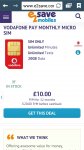 Vodafone Sim Only with UNLIMITED minutes, texts AND 20GB of data / 12month (£10/month after cashback)