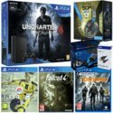 PS4 500GB Slim With Uncharted 4, FIFA 17, Fallout 4, The Division, Turtle Beach 50p, Dual Charging Dock And Play & Charge Kit