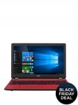 Acer Aspire ES 15 Intel Core I3, 6Gb RAM, 128Gb SSD, 15.6 Inch Full HD Laptop With Optional Microsoft Office 365 Home - Red