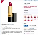Boots.com glitch Revlon Lustrous Lipsticks 7.99 each or x3 (all items now OOS)