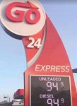 Black Friday Fuel prices 94.9p per litre @ Go 24 petrol - Omagh Northern Ireland