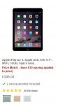 Apple iPad Air 2, Apple A8X, iOS, 9.7", Wi-Fi, 32GB