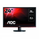 AOC 24 inch LED Gaming Monitor, 1 ms Response Time, Display Port, HDMI, VGA, 75 Hz, Vesa, Adaptive Sync, Vesa G2460VQ6