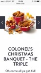 Colonels Christmas banquet - £19.00 @ KFC