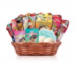 Montagne Jeunesse Basket Full of Goodies inc 10 Sachets 2 Bath Bombs & Pom Pom in Gift Basket