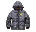 Batman Charcoal Puffer Coat