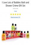 I Love Lots of Bubbles Bath and Shower Crème Gift Set x 6 (100ml each) C&C