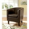 Chocolate faux leather tub chair del