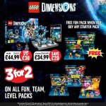 3 for 2 on all LEGO Dimensions Fun, Level & Team packs