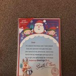 Letter FROM santa with envelope