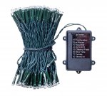 200 LED Multifunction String Lights - White - Warm White & Multicoloured
