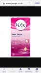 Veet Wax Strips 18 pack with 4 finish wipes