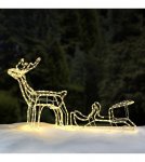 Reindeer sleigh outdoor christmas light
