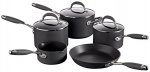 Raymond Blanc 5-Piece Hard Anodised Pan Set (Black) & &pound;76.38 (Non Prime)