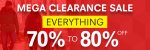 Mega clearance sale 70