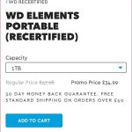 WD elements 1TB recertified portable USB3