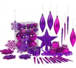 Gold Christmas Tree Decorations - 75 Pack Red-Gold-Blue-Silver colours available