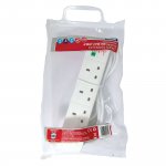 Status 4-Way 2 Metre Surge Protected Extension Lead C and C Dunelm