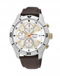 Seiko Men's Chronograph Brown Leather Strap Watch £46.49 Argos/eBay