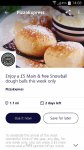 Pizza express main with free snow dough balls