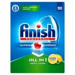90 X Finish Powerball All in 1 Lemon Sparkle Dishwasher Tablets