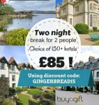 Two Nights for the Price of One Hotel Break £74.99 @ Buyagift with codes